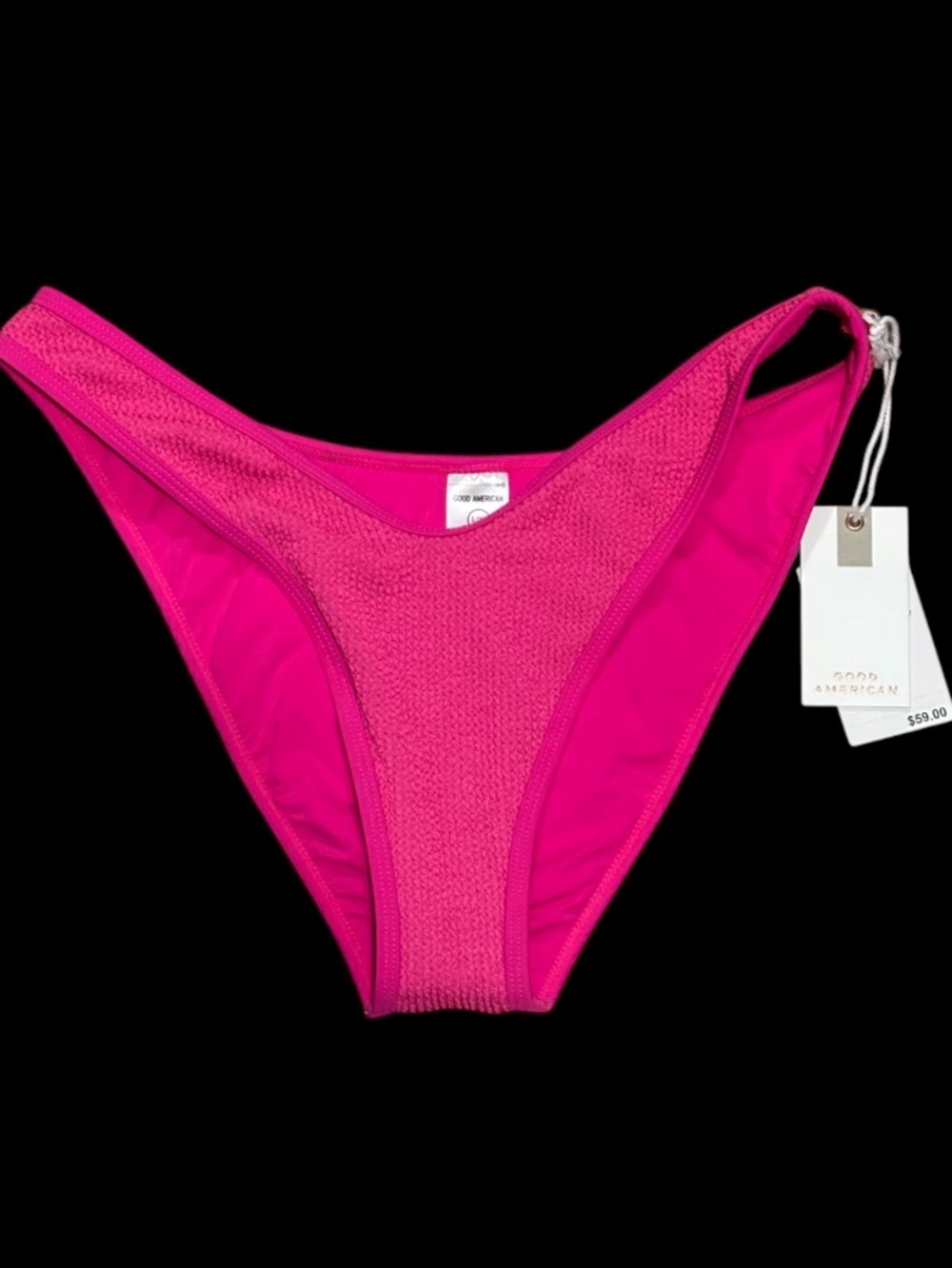 Good American Always Fit Boomerang Bikini Bottoms NWT